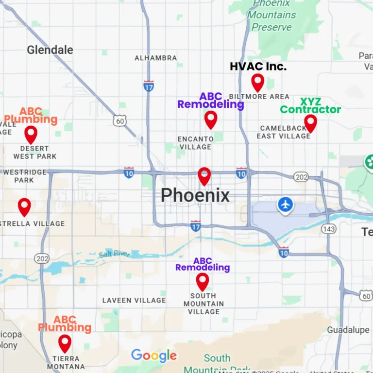 Google business map pins